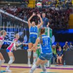 Vero Volley Milano volleyball team in action during a match