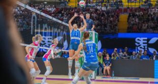 Vero Volley Milano volleyball team in action during a match